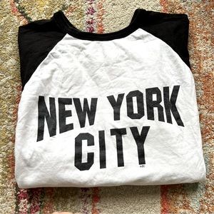 Vintage New York City oversized baseball tee John Lennon style